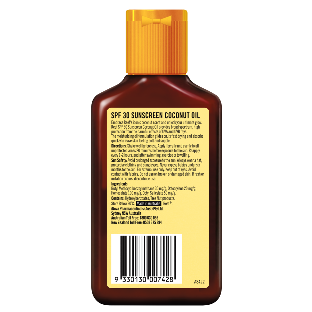 Reef Sunscreen Coconut Oil SPF 30 125mL