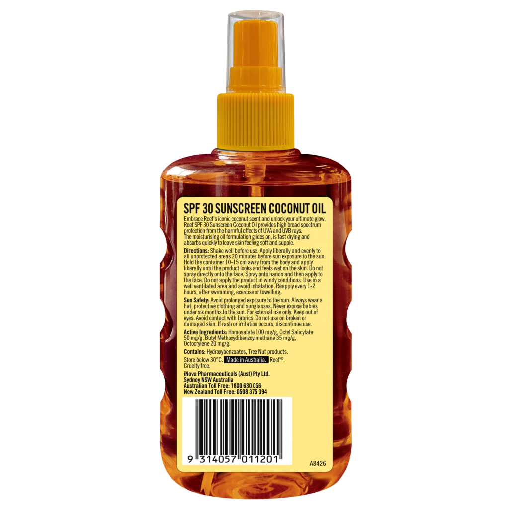 Reef Sunscreen Coconut Oil Spray SPF 30 220mL