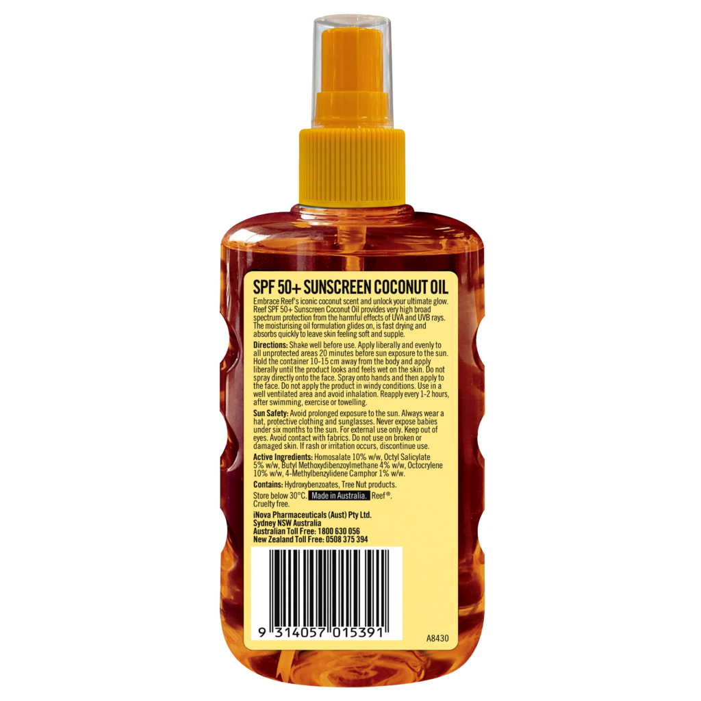 Reef Sunscreen Coconut Oil Spray SPF 50+ 220mL